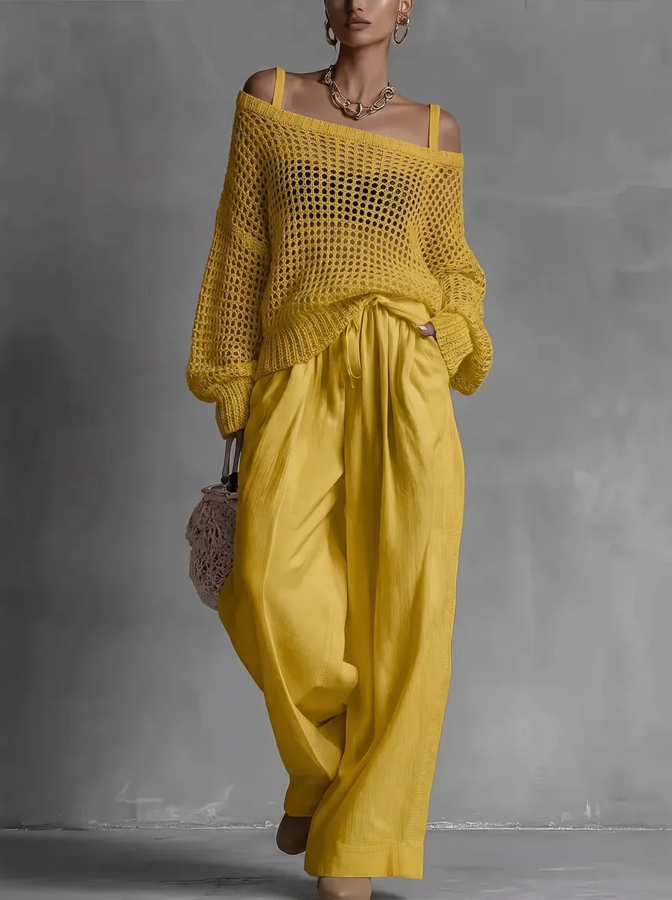 Claribel | Off-Shoulder Wide-Leg Set