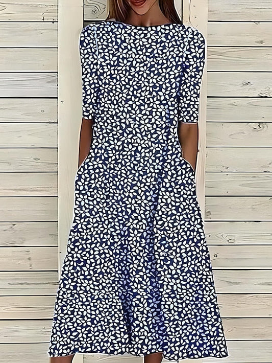 Annie vestido coastal bloom azul